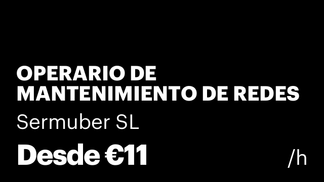 OPERARIO DE MANTENIMIENTO DE REDES HIDRÁULICAS