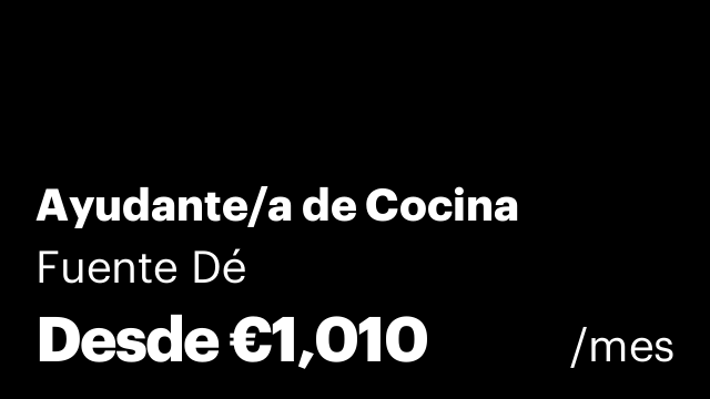 Ayudante/a de Cocina