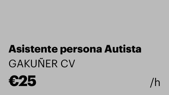 Asistente persona Autista