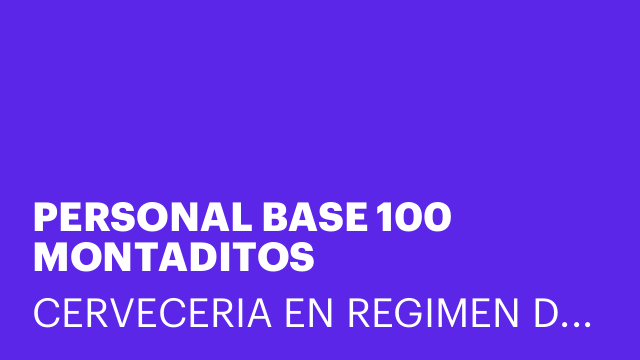 PERSONAL BASE 100  MONTADITOS