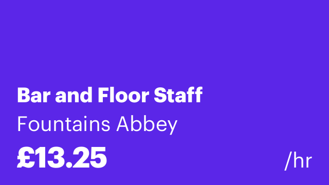 Bar and Floor Staff