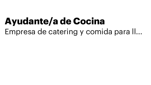 Ayudante/a de Cocina