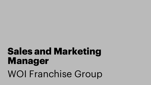 Sales and Marketing Manager