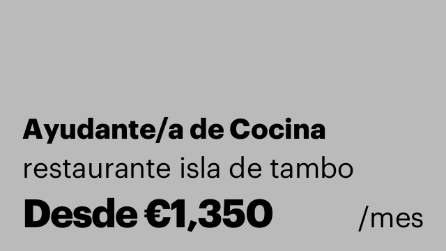 Ayudante/a de Cocina