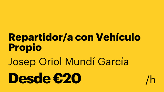 Repartidor/a con Vehículo Propio