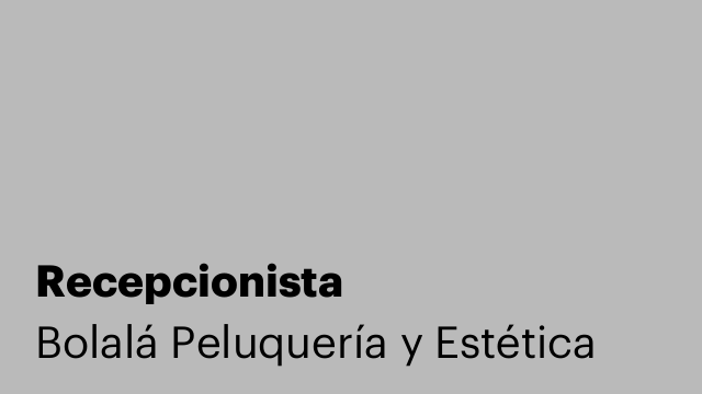 Recepcionista