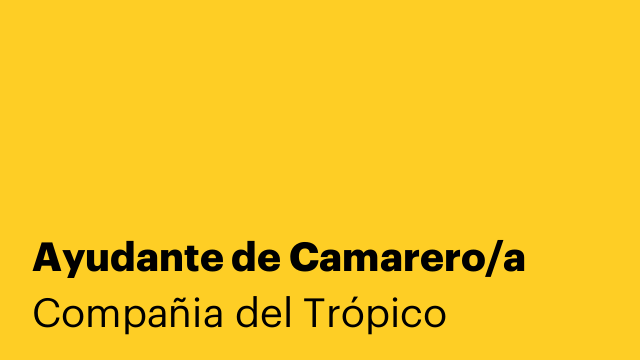 Ayudante de Camarero/a