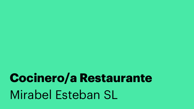 Cocinero/a Restaurante
