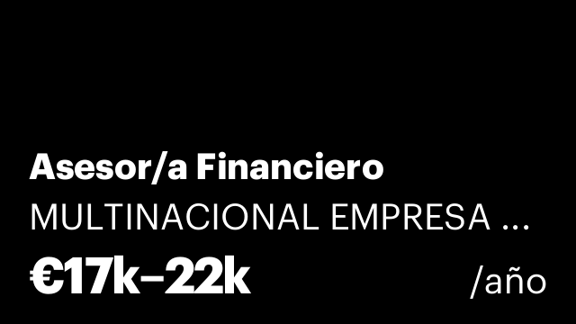 Asesor/a Financiero