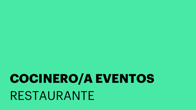 COCINERO/A EVENTOS