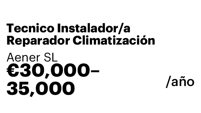 Tecnico Instalador/a Reparador Climatización