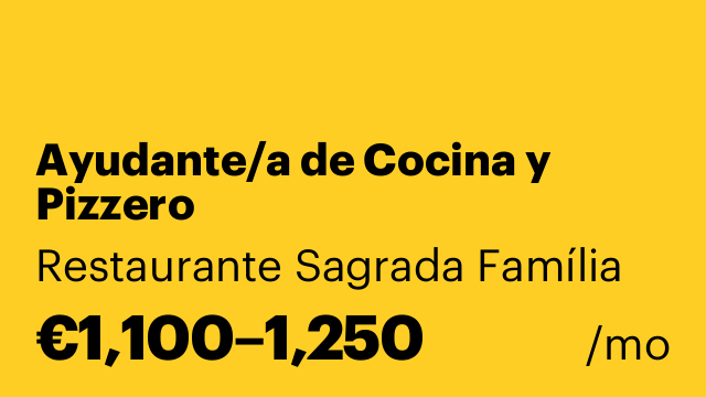 Ayudante/a de Cocina y Pizzero