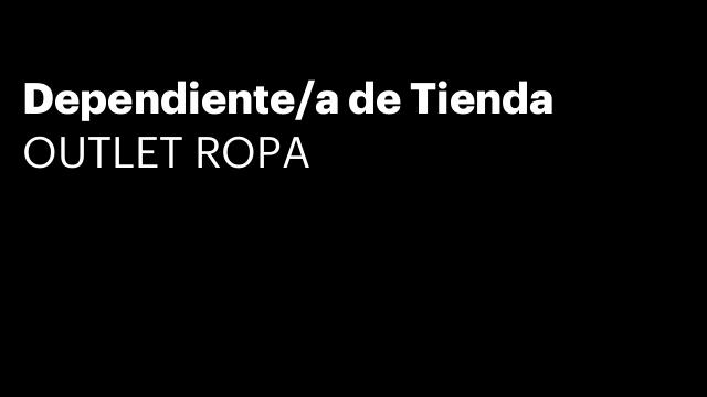 Dependiente/a de Tienda