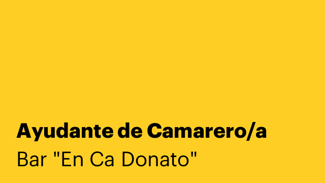 Ayudante de Camarero/a