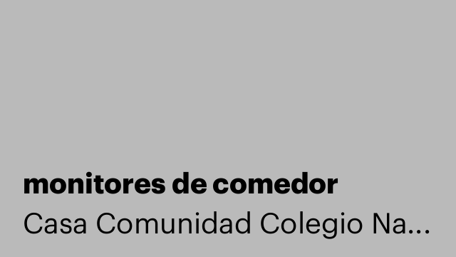 monitores de comedor