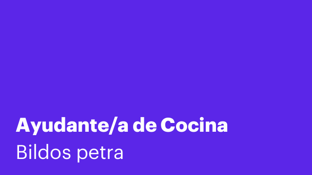 Ayudante/a de Cocina
