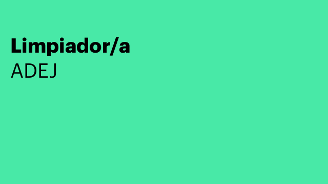 Limpiador/a