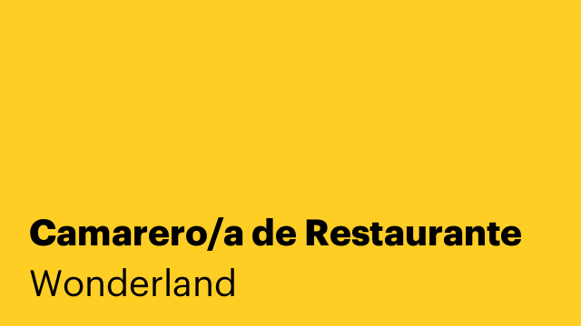 Camarero/a de Restaurante