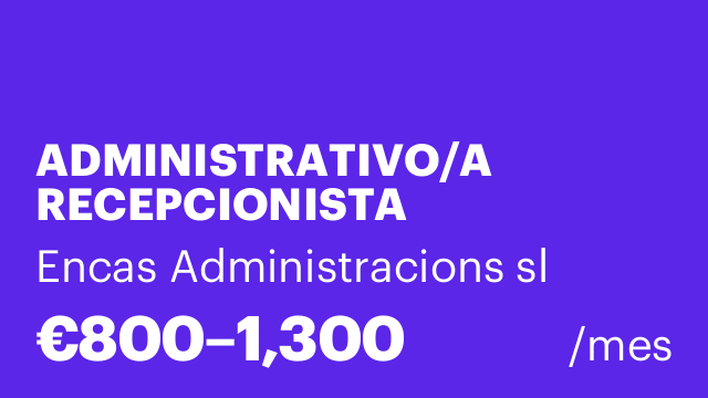 ADMINISTRATIVO/A RECEPCIONISTA