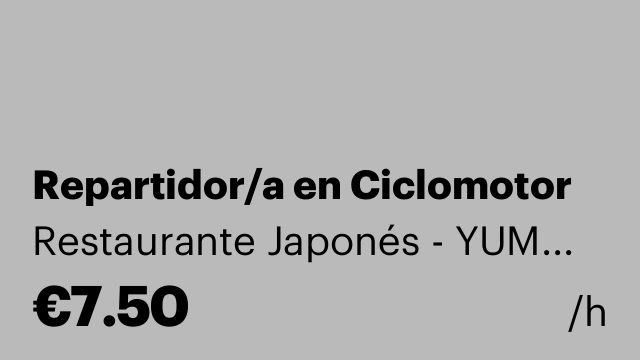 Repartidor/a en Ciclomotor