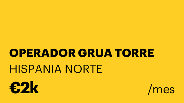 OPERADOR GRUA TORRE