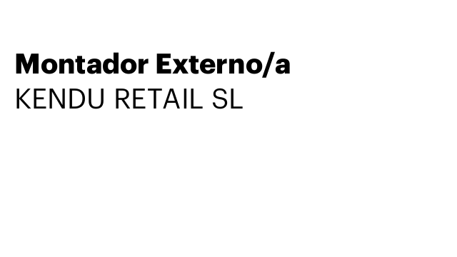Montador Externo/a