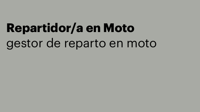 Repartidor/a en Moto