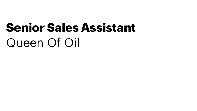 Senior Sales Assistant