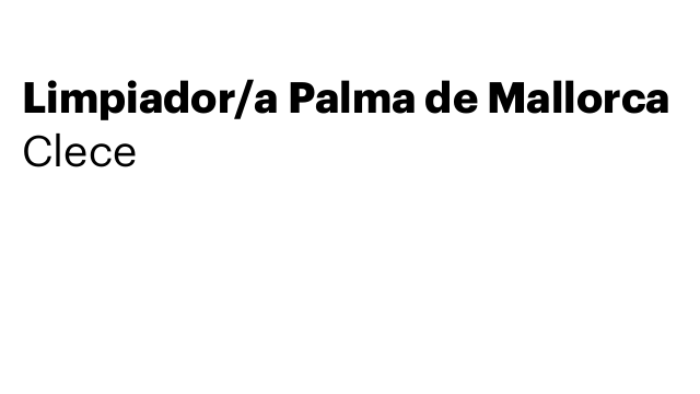 Limpiador/a Palma de Mallorca