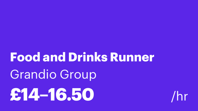 Food and Drinks Runner