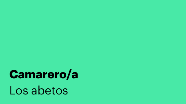Camarero/a