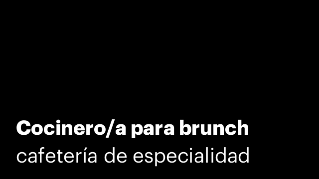 Cocinero/a para brunch