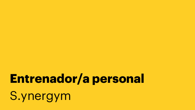 Entrenador/a personal