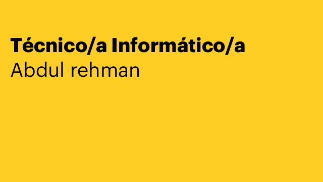 Técnico/a Informático/a