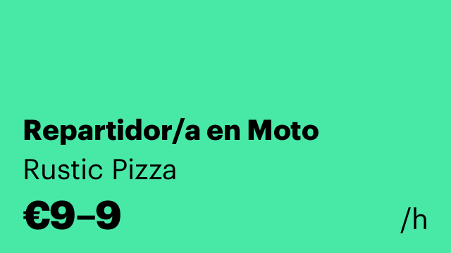 Repartidor/a en Moto