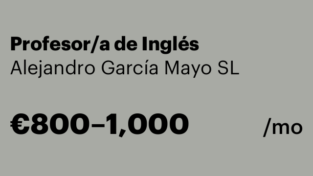 Profesor/a de Inglés