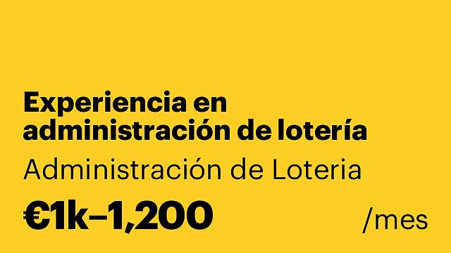 Experiencia en administración de lotería