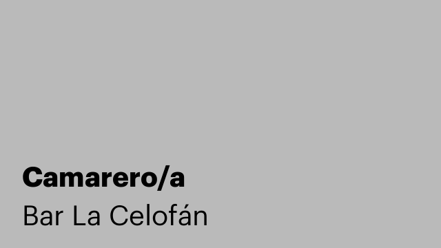 Camarero/a