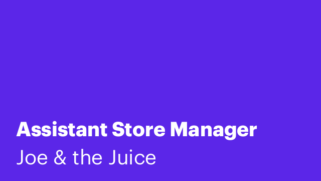 Assistant Store Manager