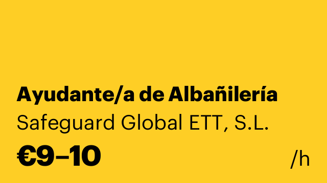 Ayudante/a de Albañilería