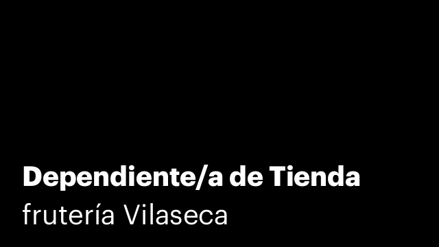 Dependiente/a de Tienda