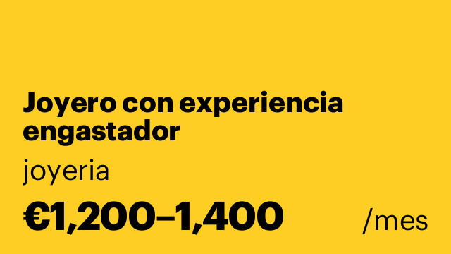 Joyero con experiencia engastador