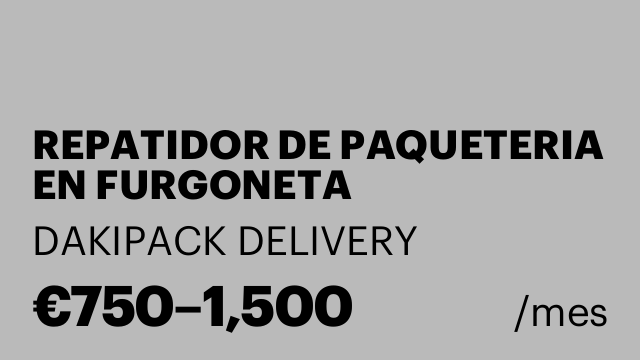 REPATIDOR DE PAQUETERIA EN FURGONETA