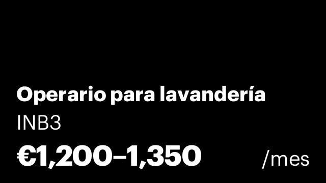 Operario para lavandería