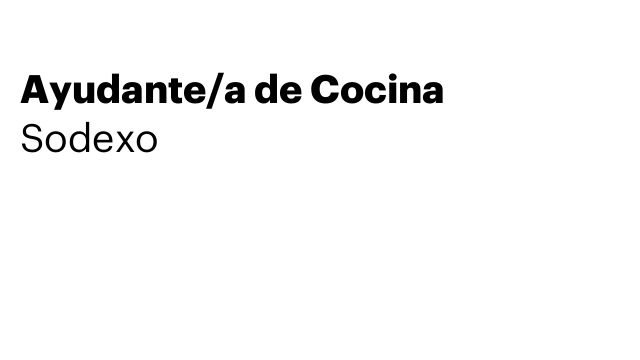 Ayudante/a de Cocina