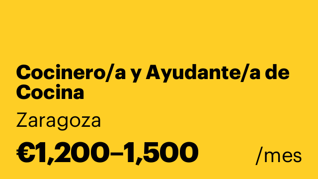 Cocinero/a y Ayudante/a de Cocina