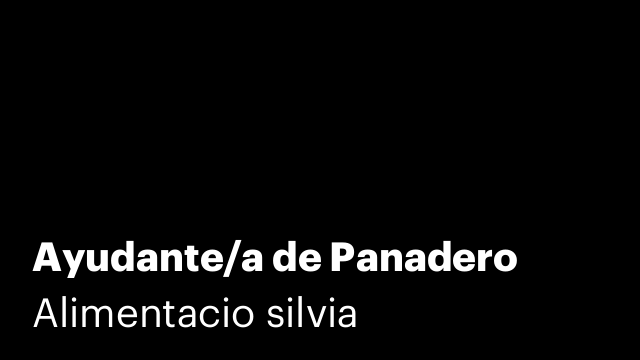 Ayudante/a de Panadero