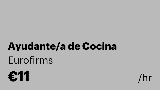 Ayudante/a de Cocina