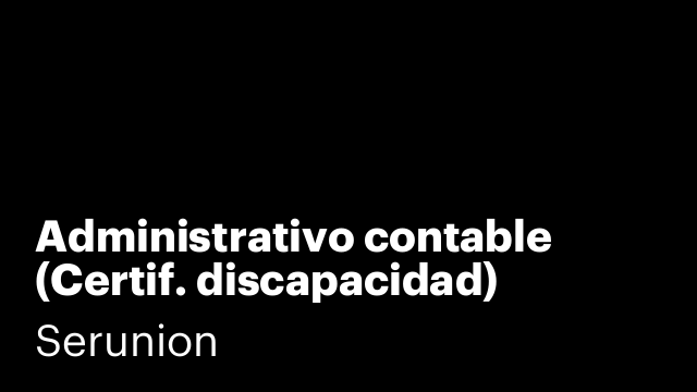Administrativo contable (Certif. discapacidad)