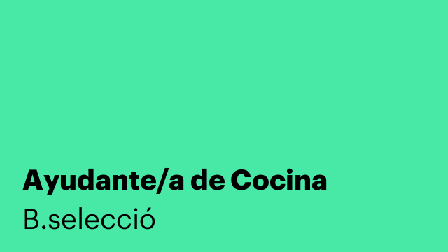 Ayudante/a de Cocina